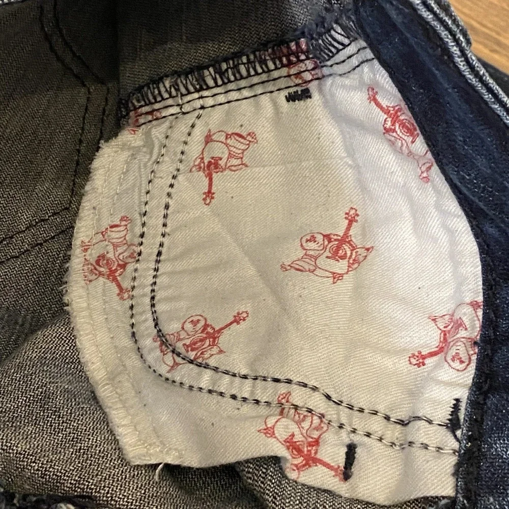 True Religion BILLY SUPER T World Tour Jeans Womens 28x32 Dark Wash USA READ - Picture 12 of 13